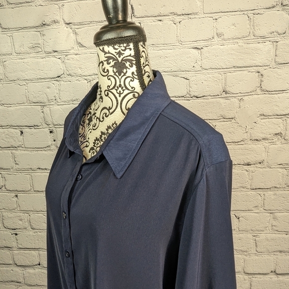 Susan Graver women's long Sleeve Button Front plus Size 2x career top B3 - Picture 7 of 10